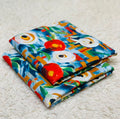 004 - Sky Blue & Vibrant Poppy - Shifa Zahra - Classic Lawn