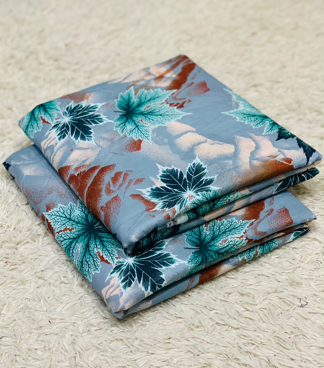 005 - Dusty Slate & Emerald Leaf - Shifa Zahra - Classic Lawn