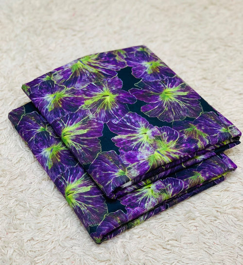 008 - Deep Violet & Electric Lime - Shifa Zahra - Classic Lawn