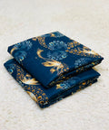 021 - Midnight Navy & Golden Swirl - Shifa Zahra - Classic Lawn