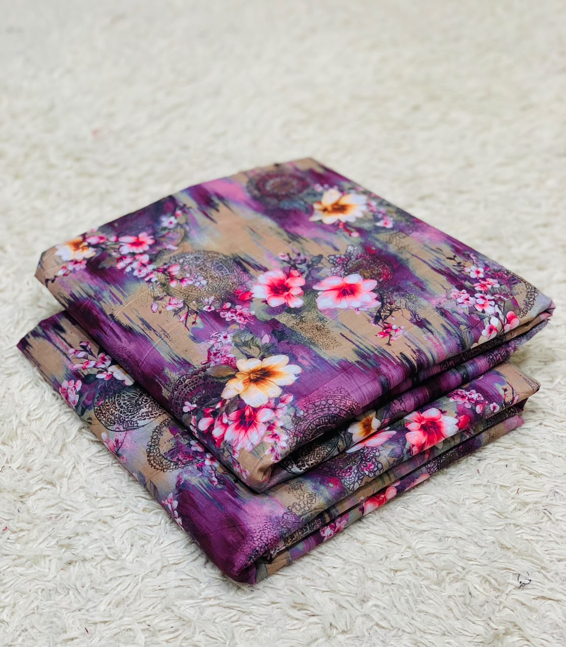 023 - Dusty Mauve & Cherry Blossom - Shifa Zahra - Classic Lawn