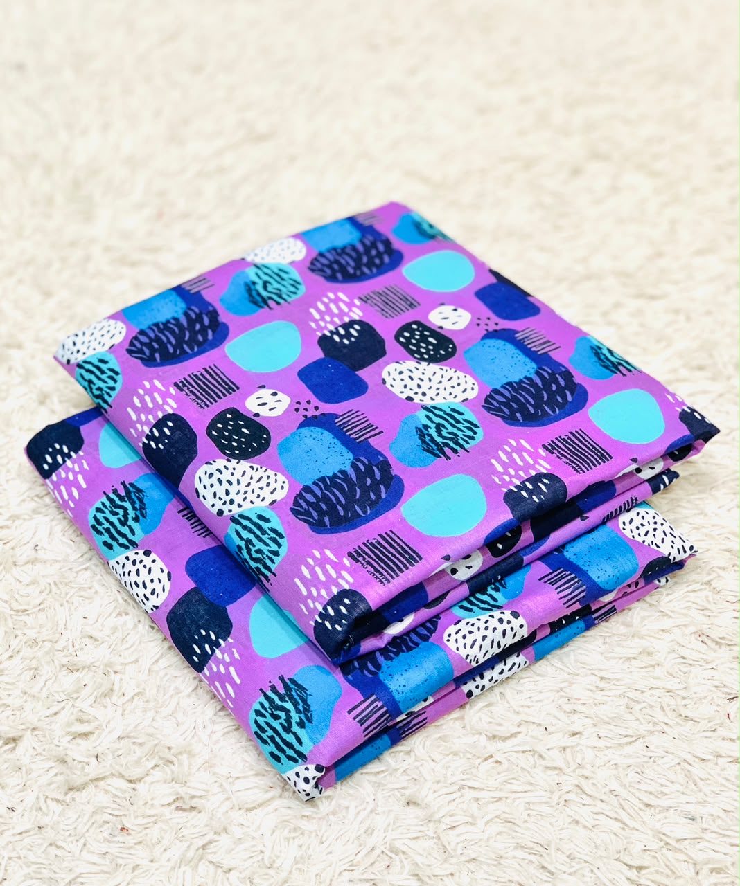 024 - Royal Purple & Cyan Pebble - Shifa Zahra - Classic Lawn