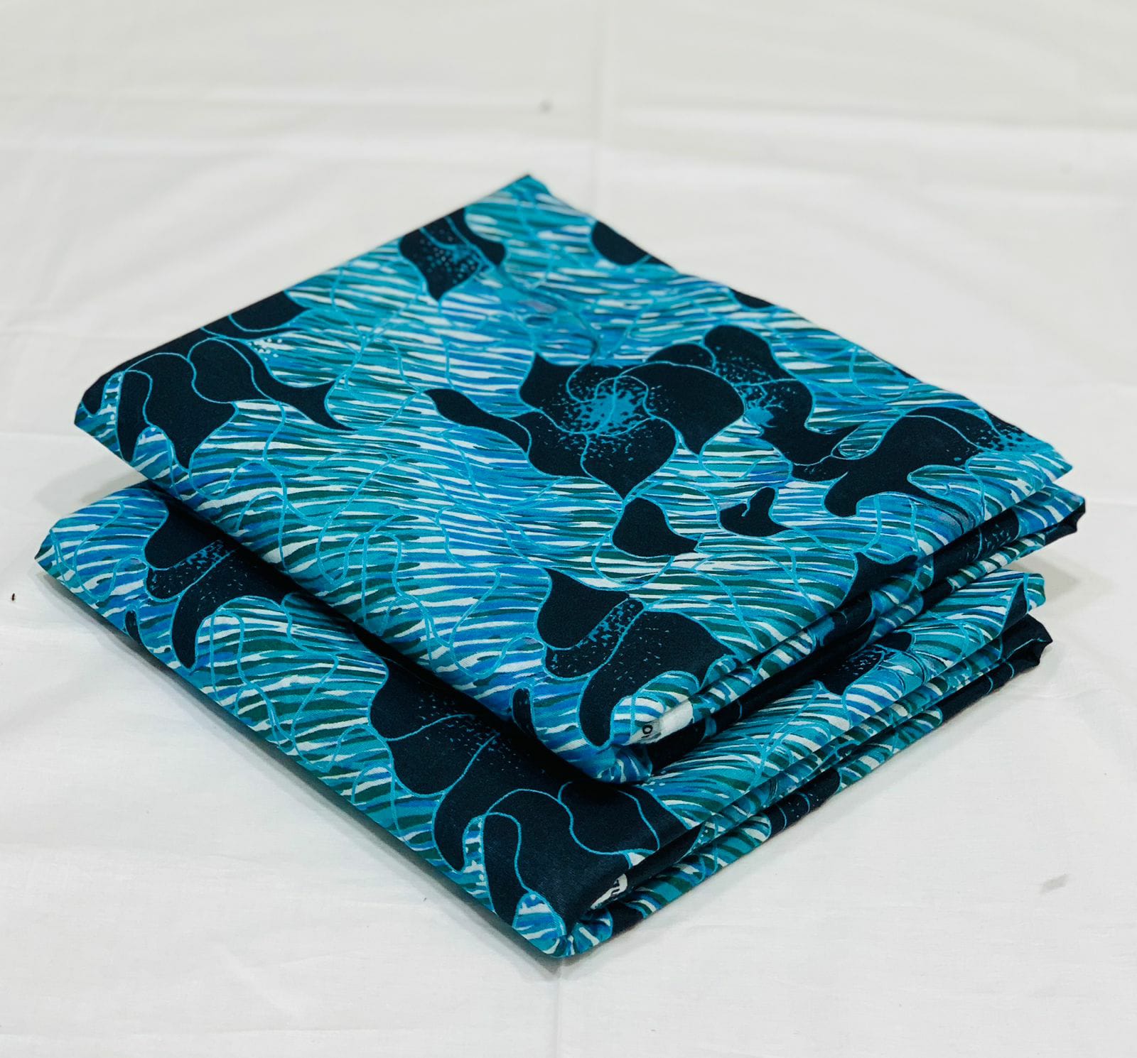 026 - Cyan Ocean & Batik Wave - Shifa Zahra - Classic Lawn