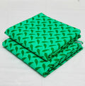 044 - Emerald Mint & Leaf Geometric - Shifa Zahra - Classic Lawn