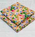 047 - Warm Gold & Pastel Cherry Blossom - Shifa Zahra - Classic Lawn
