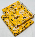 049 - Mustard Yellow & Charcoal Blossom - Shifa Zahra - Classic Lawn