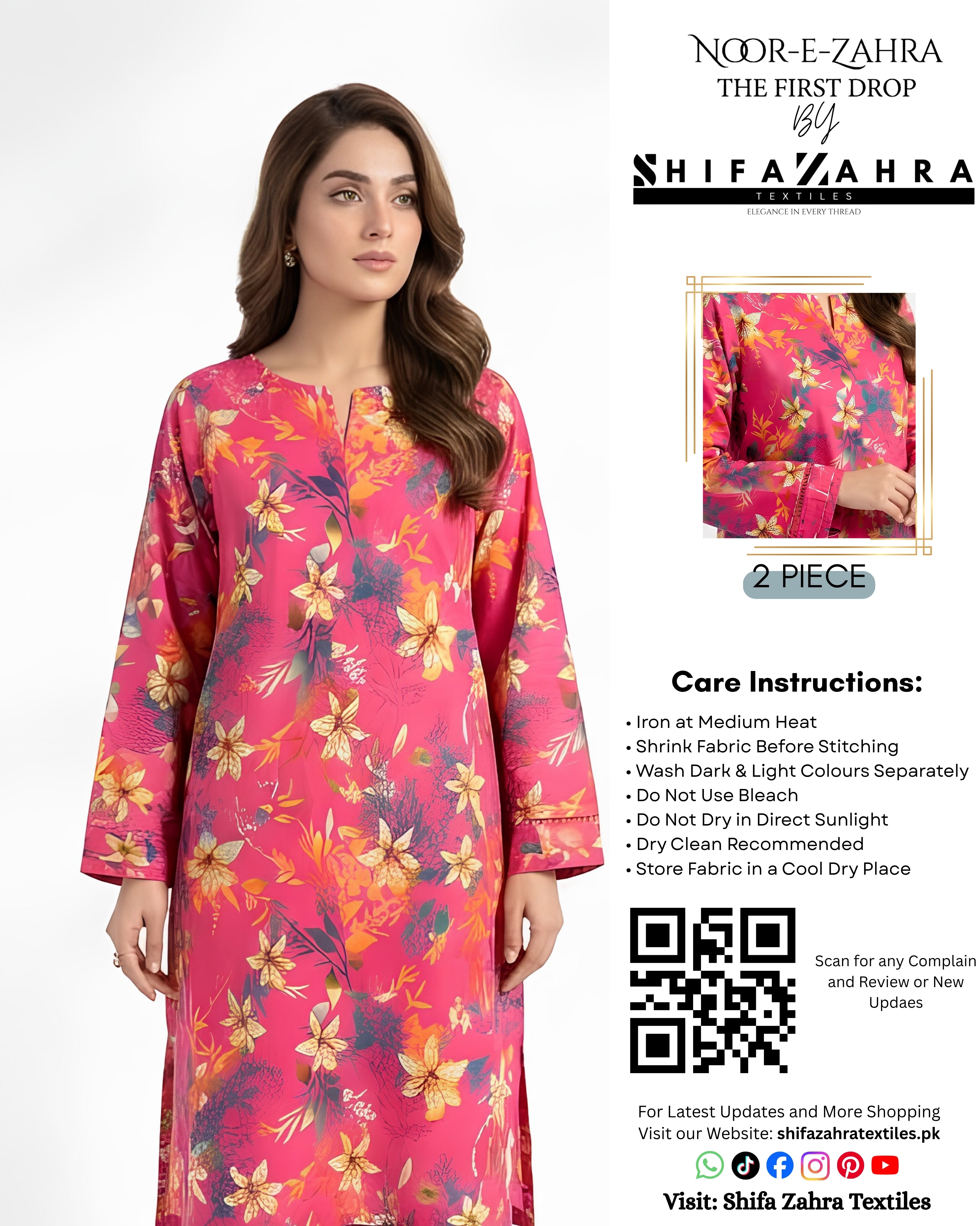 Article 003 – Magenta Floral 2-Piece Set