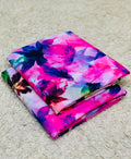 014 - Fuchsia Pink & Indigo Leaf - Shifa Zahra - Classic Lawn