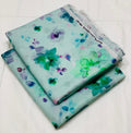 029 - Seafoam Mint & Watercolor Floral - Shifa Zahra - Classic Lawn